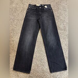 Levi's NWT SilverTab Stay Loose fit straight leg black denim jeans Boys 16